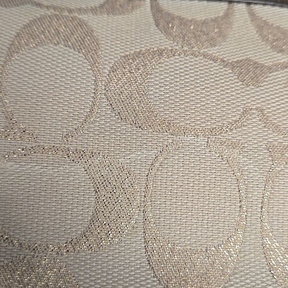 Coach Gold Wristlet Clutch Wallet Carryall Designer Womens Fancy Y2k Fun Trip - Picture 12 of 16